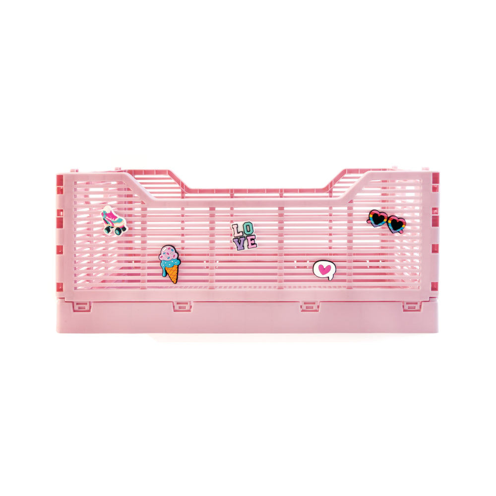 Gelato Series Foldable Crate with Trinklets Large - PINK